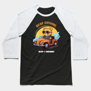 baby bear driving a car Baseball T-Shirt